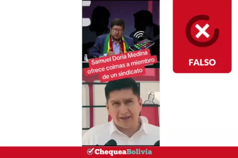 Portada del video de TikTok que difunde un audio falso de Samuel Doria Medina.