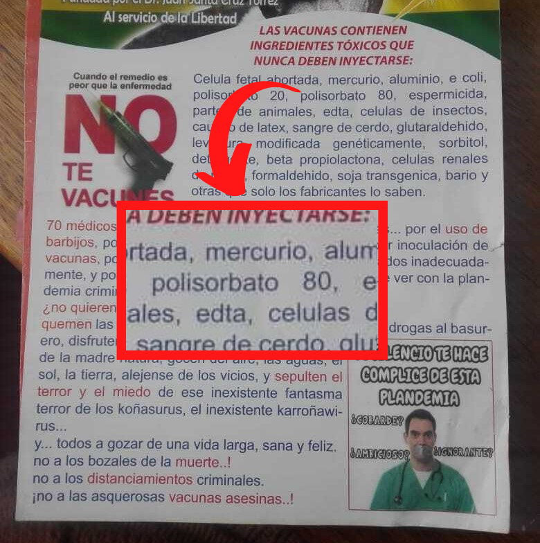 El polisorbato se usa hace muchos años en vacunas y es seguro