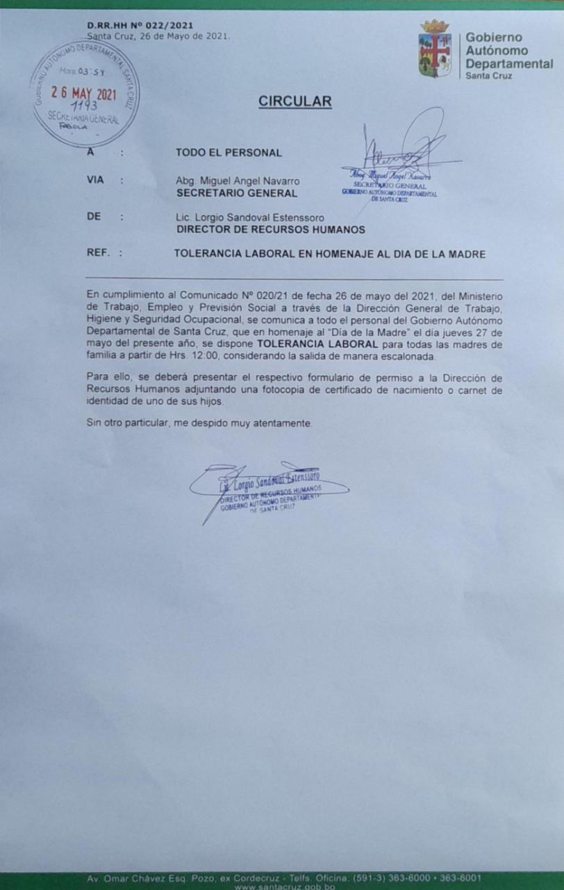 Circular Oficial 