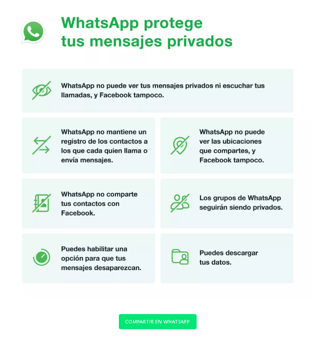 Captura de la página web de WhatsApp