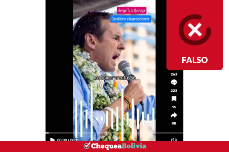 Audio atribuido a Jorge “Tuto” Quiroga sobre bonos y rentas fue generado con Inteligencia Artificial