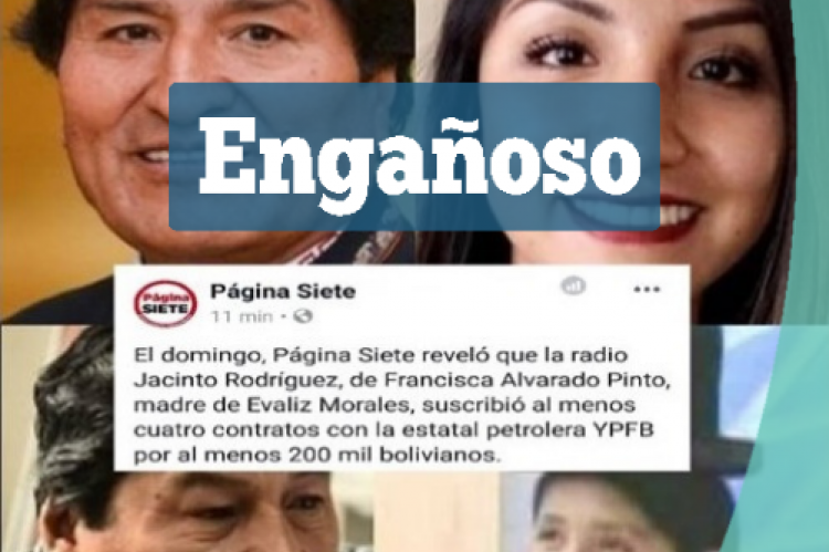 La imagen sobre la noticia publicada en Facebook. 