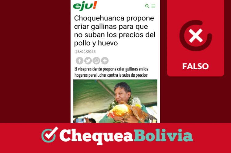 Imagen que circula y se trata de una publicación falsificada de Eju.tv.