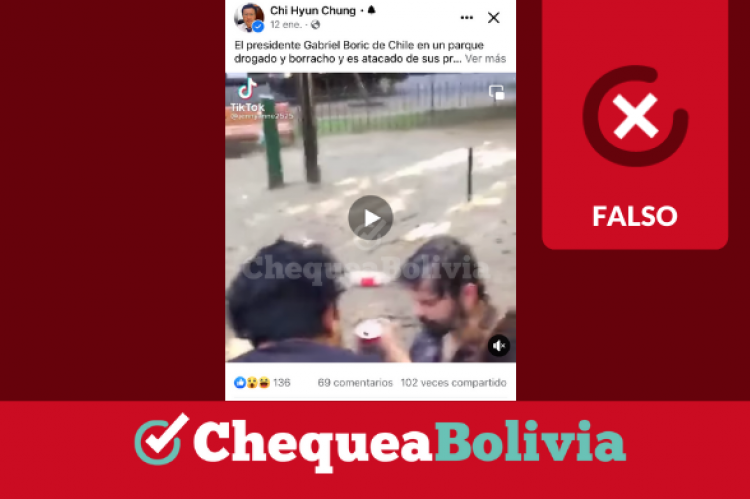 Captura de la publicación con información falsa de Chi Hyun Chung. 