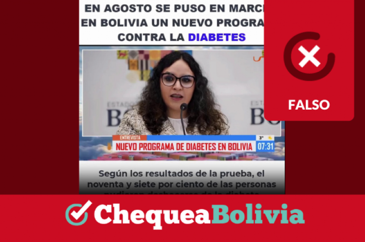 Fotograma del video generado por intelengia artificial atribuido a la Ministra de Salud.