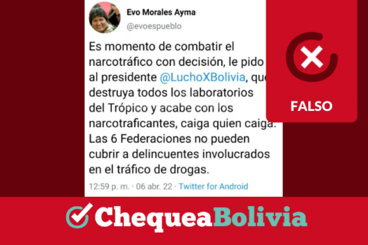 Captura del tuit falso que circula en redes sociales. 