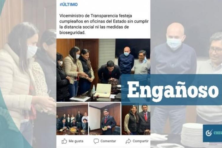 Publicación y fotografías que se comparten en Facebook. 