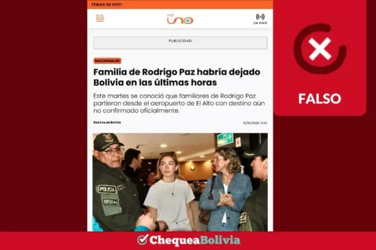 Una captura de la información falsa que circula en las redes sociales. 