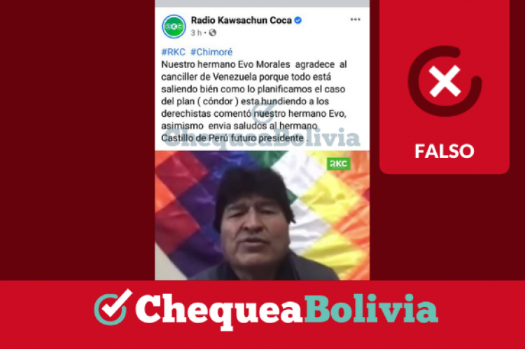 Una captura de la información falsa que circula en redes sociales.