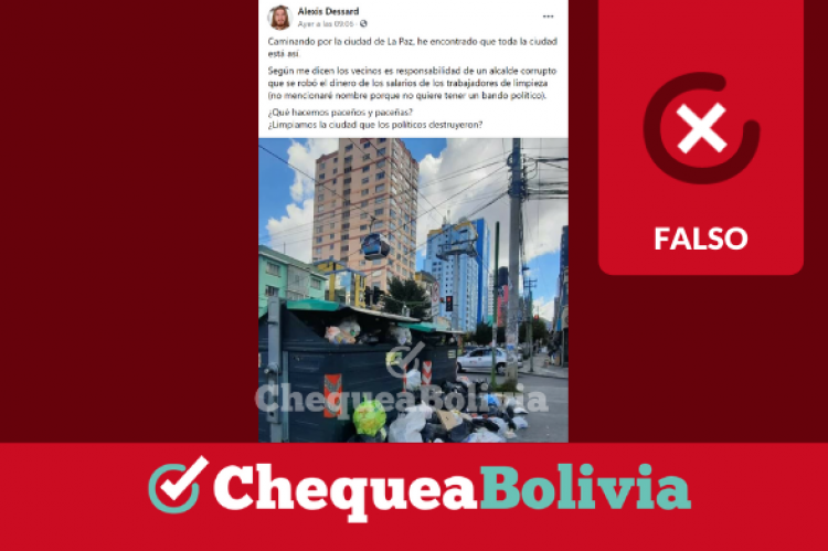 Una captura de la información falsa que circula en redes sociales. 