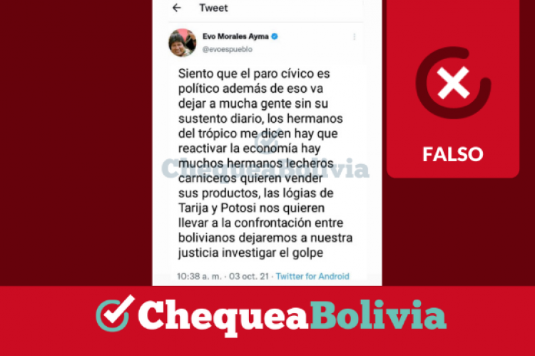 Una captura de la información falsa que circula en redes sociales.