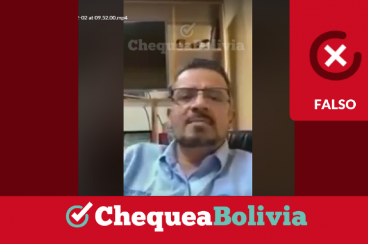 Una captura del video con información falsa que circula en redes sociales.