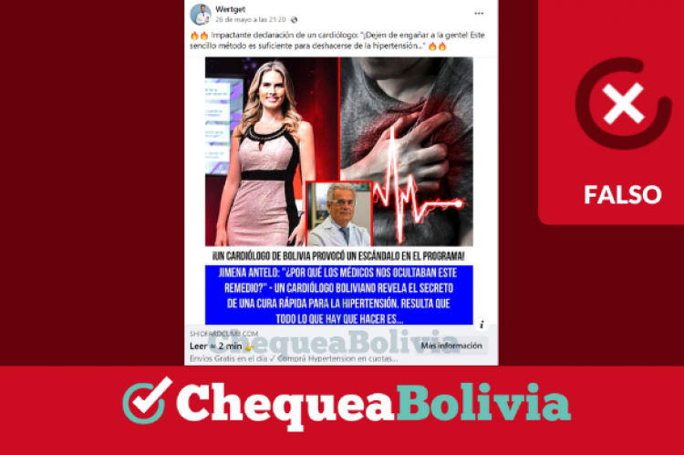 Una captura de la información falsa que circula en redes sociales. 