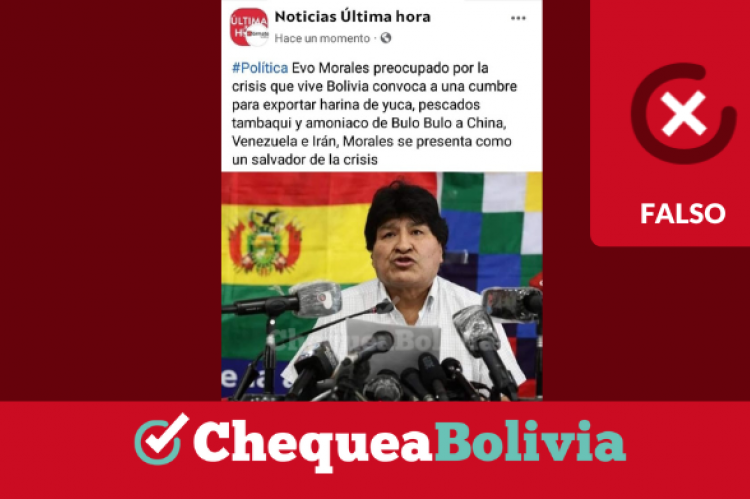 Una captura de la información falsa que circula en redes sociales. 