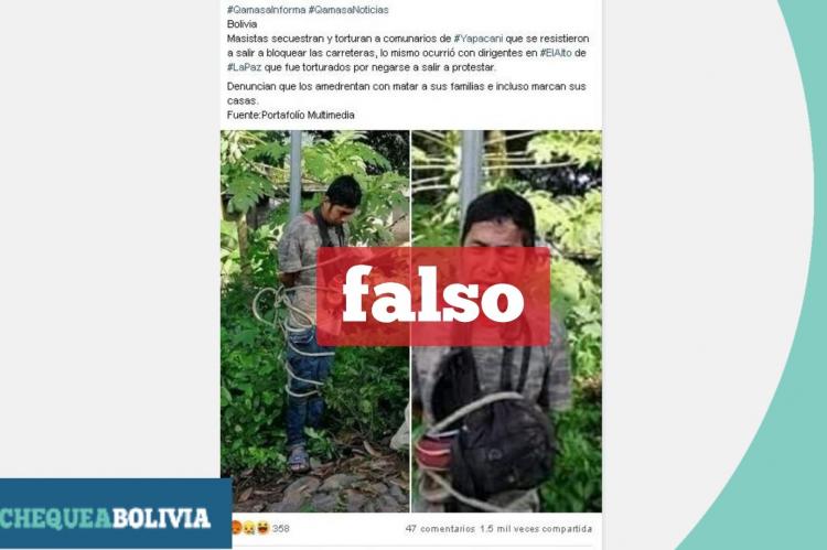 La captura de la publicación que circula en Facebook. 