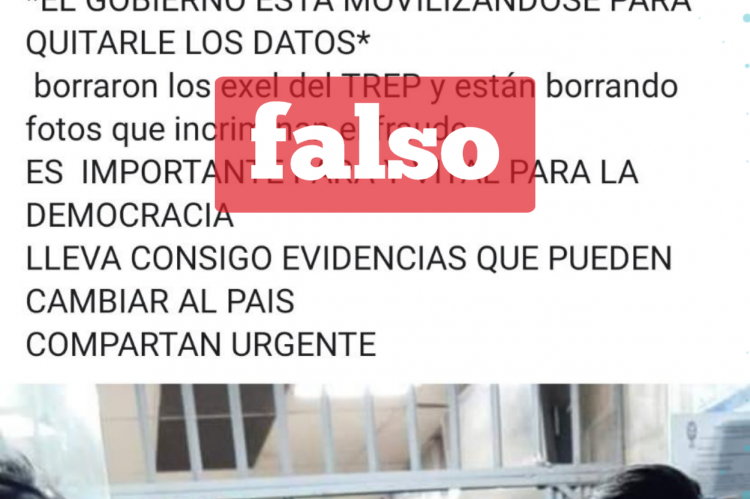 La captura de la información falsa que circula en las redes sociales. 