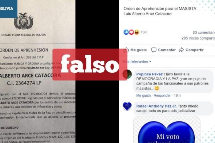 Una captura de la información falsa que circula en redes sociales. 