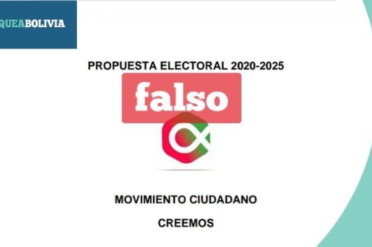 Una captura de la parte superior del documento falso que circula en redes sociales. 