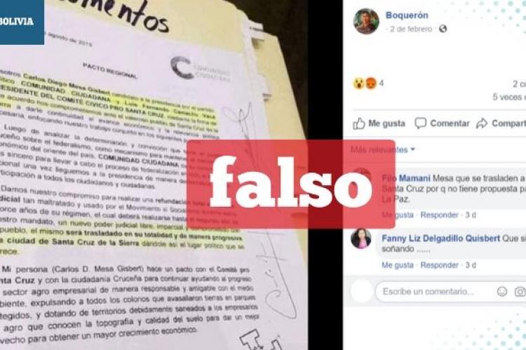 Una captura de la información falsa que circula en redes sociales. 