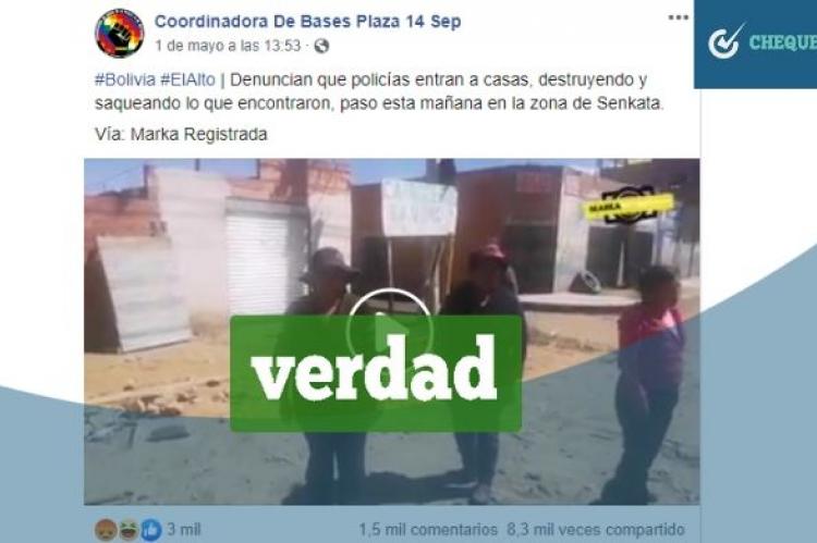 Una captura de la información que circula en las redes sociales. 