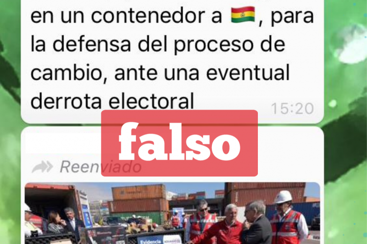 La captura de la información falsa que circula en WhatsApp. 