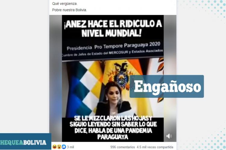 Captura del video que circula en Facebook.