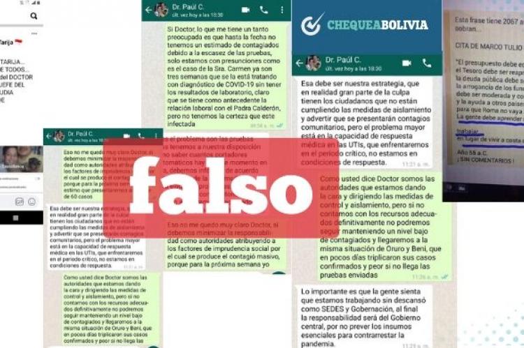 Una captura de la información que circula en las redes sociales. 