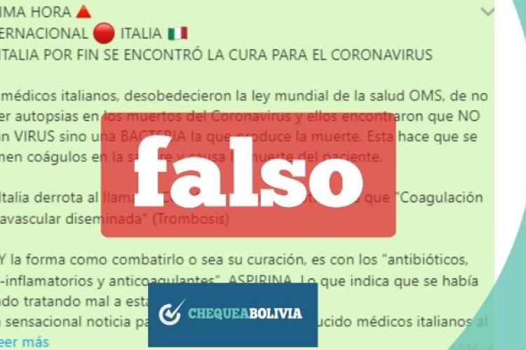 Una captura de la información que circula en las redes sociales. 