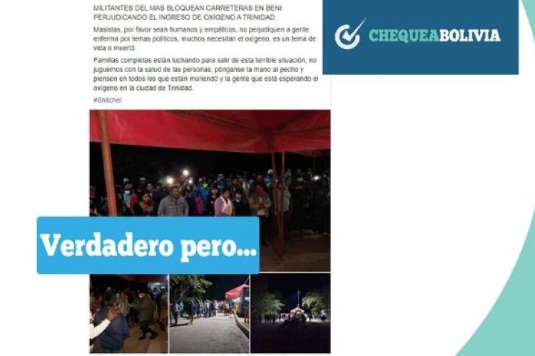 Una captura de la información que circula en las redes sociales. 