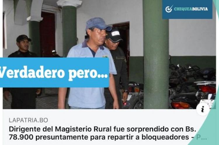 Una captura de la información que circula en las redes sociales. 