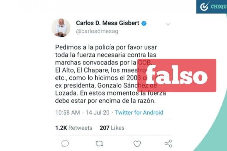 Publicación en Facebook