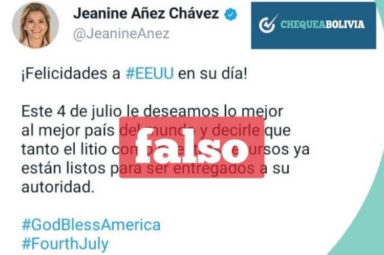 Una captura de la información falsa que circula en las redes sociales. 