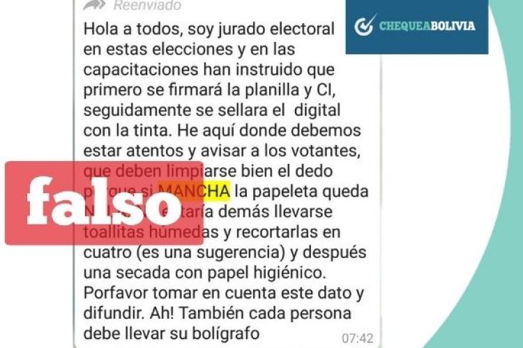 La cadena de WhatsApp que circula en diferentes grupos. 