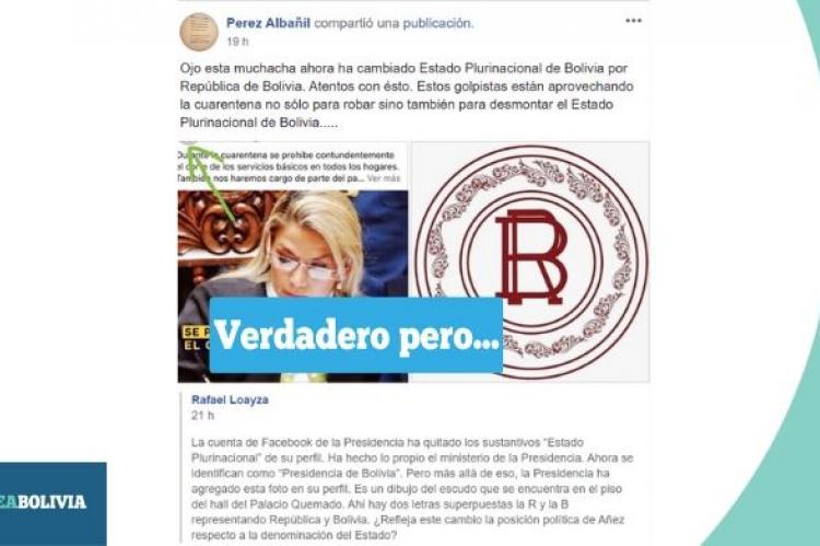 Una captura de la información que circula en las redes sociales. 