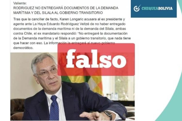 Una captura de la información falsa que circula en redes sociales. 