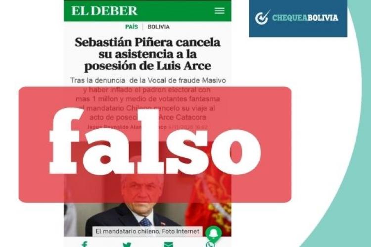 Una captura de la información que circula en las redes sociales. 