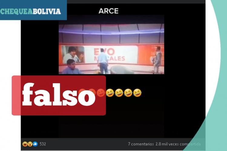 La captura de la entrevista que circula en Facebook.