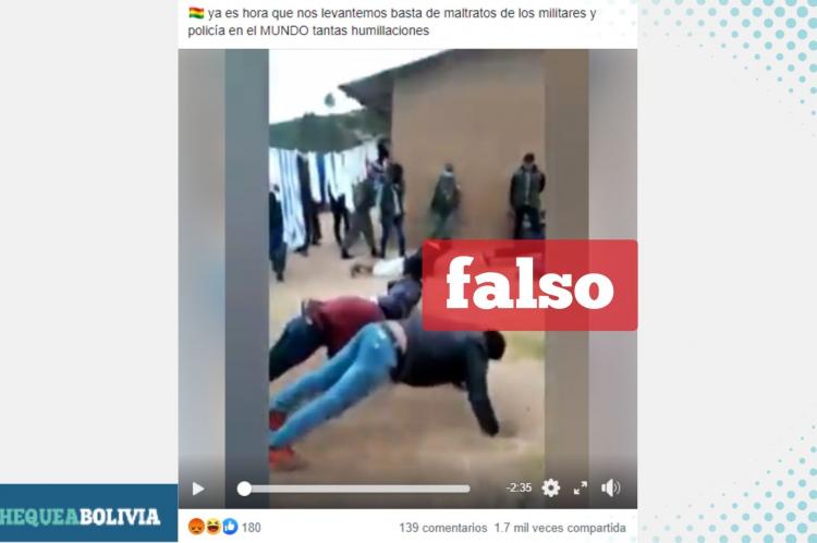 Captura del video que circula en Facebook.