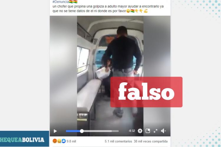 Captura del video que circula en Facebook.