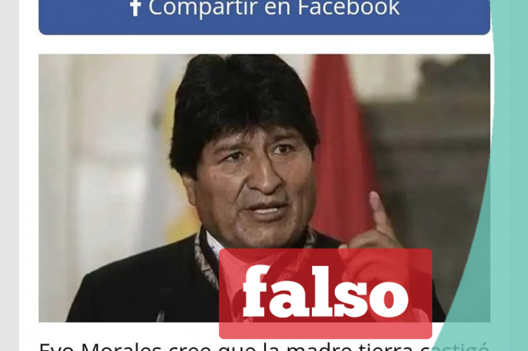 Publicación en Facebook