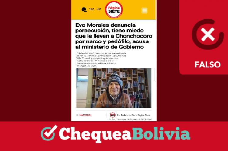 Una captura de la información falsa que circula en redes sociales.