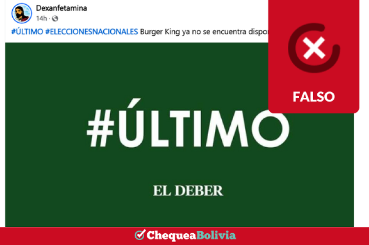 Una captura de la información falsa que circula en las redes sociales. 