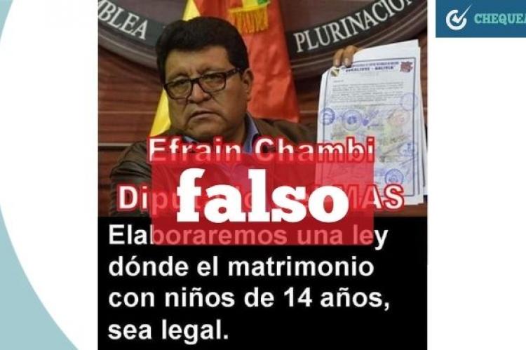 Presuntas declaraciones de Efraín Chambi