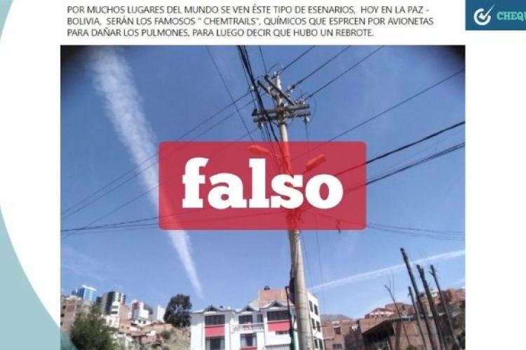 Presuntas chemtrails en La Paz