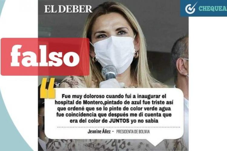 Supuesta declaración de Jeanine Añez