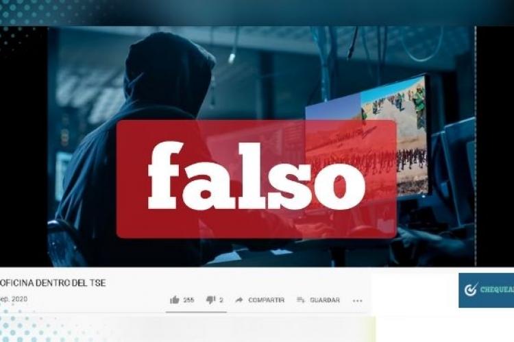 Captura del video que denuncia que Usaid tiene oficinas en el TSE y circula en redes sociales. 