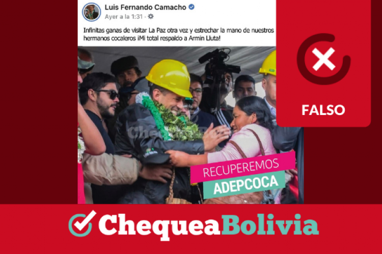 La captura de la publicación que circula en Facebook. 