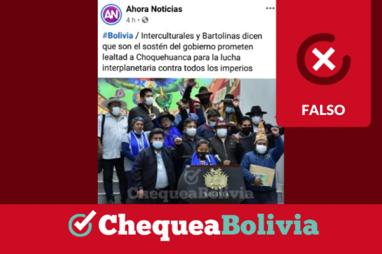 La captura de la publicación falsa que circula en Facebook. 