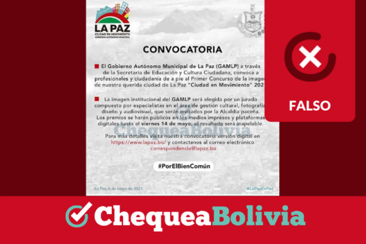 Convocatoria falsa de la Alcaldía de La Paz