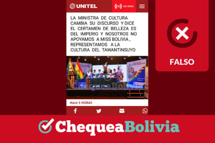 Presunta nota de Unitel